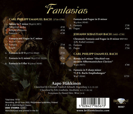 C.P.E. Bach: Fantasias