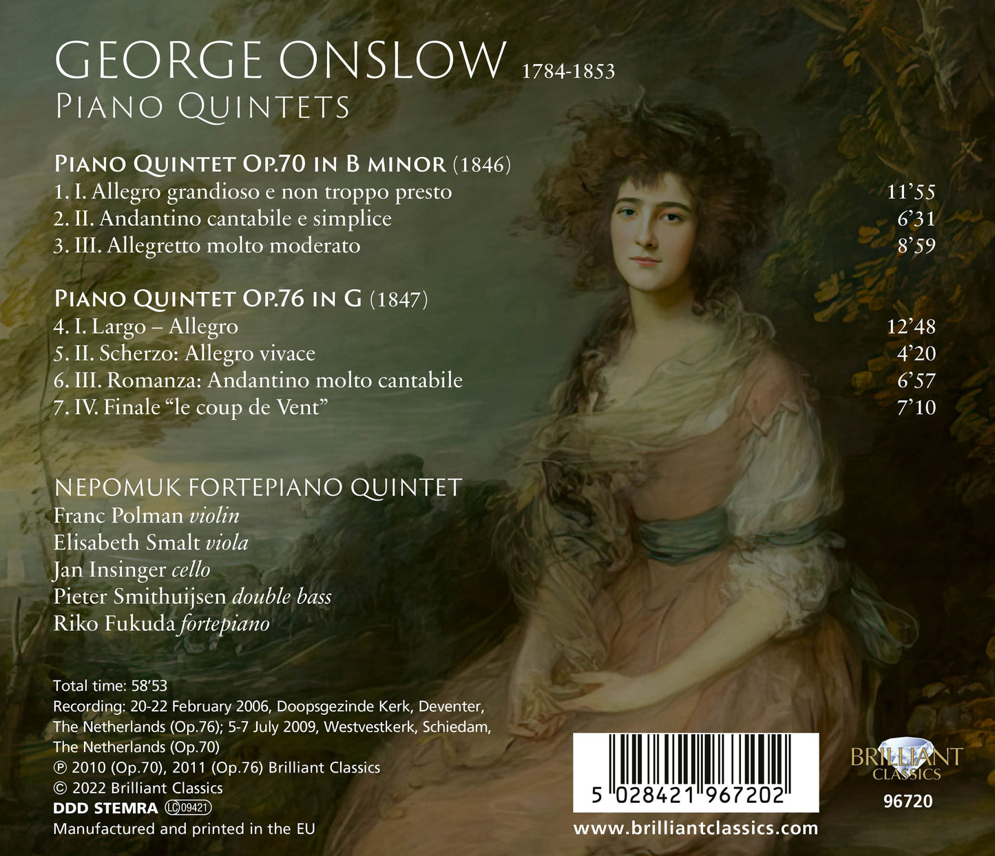 Onslow: Piano Quintets, Op.70 & Op.76