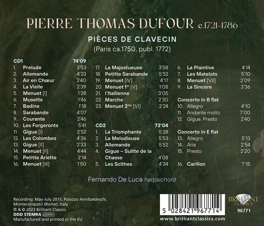 Dufour: Pieces De Clavecin