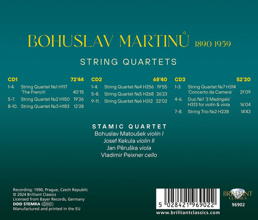 Martinu: String Quartets