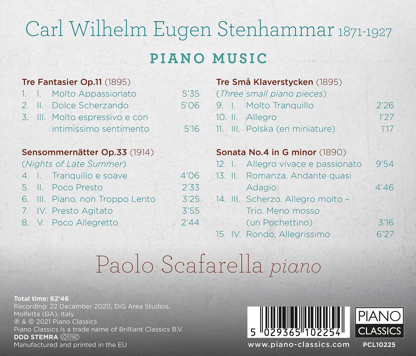 Stenhammar: Piano Music