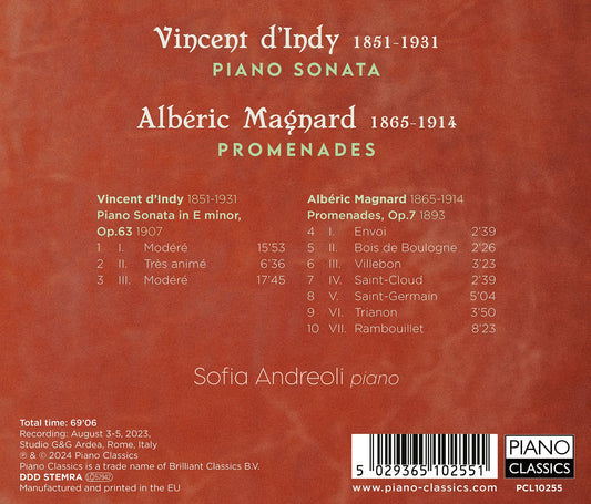 D'Indy: Piano Sonata; Magnard: Promenades Sofia Andreoli
