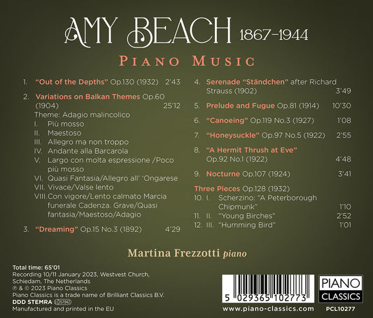 Beach: Piano Music Martina Frezzotti