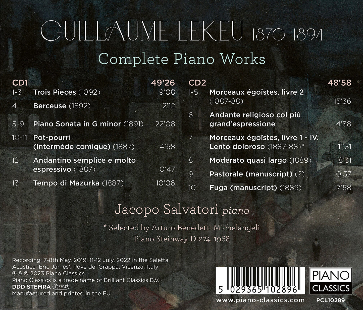 Lekeu: Complete Piano Works