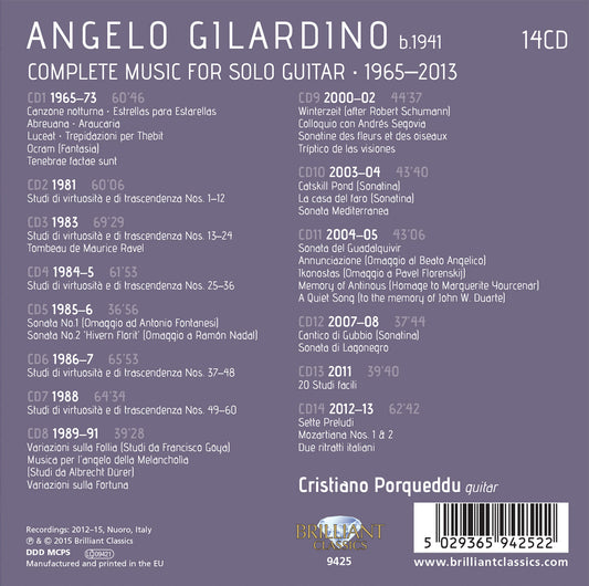 Gilardino: Complete Music for Solo Guitar 1965-2013