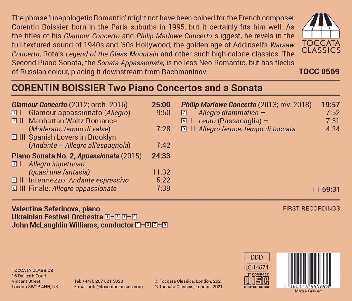 Corentin Boissier: Two Piano Concertos And A Sonata