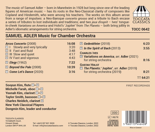 Music For Chamber Orchestra Kim, Farah, Kim, Smith, Neidich, New York Chamber Players, Kim