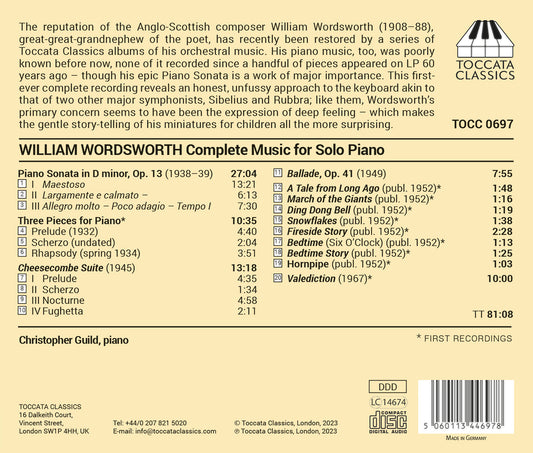 Wordsworth: Complete Music for Solo Piano