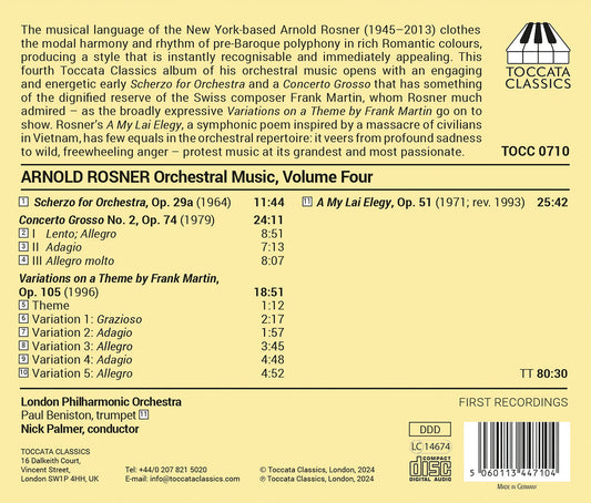 Rosner: Orchestral Music, Vol. 4