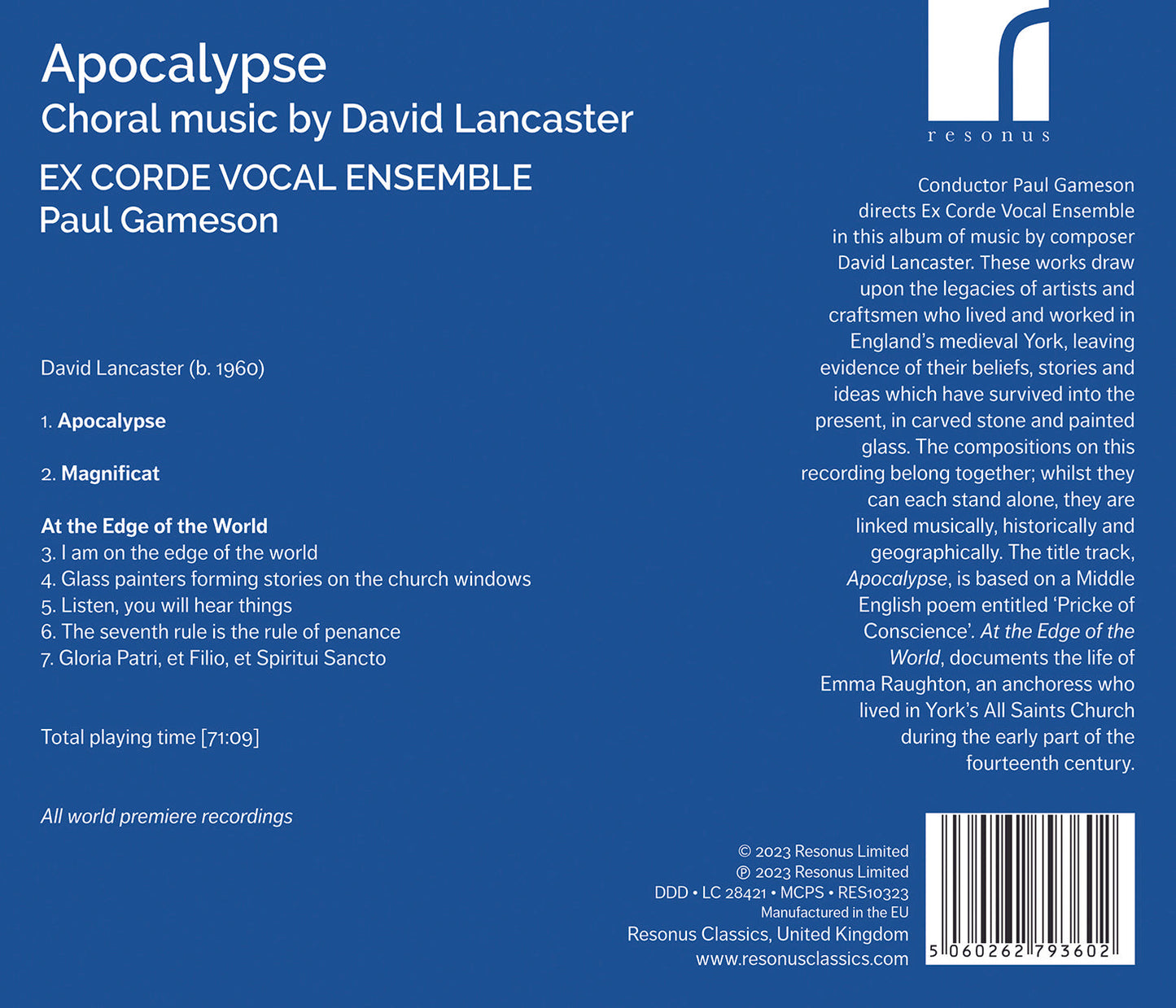 Lancaster: Apocalypse - Choral Music