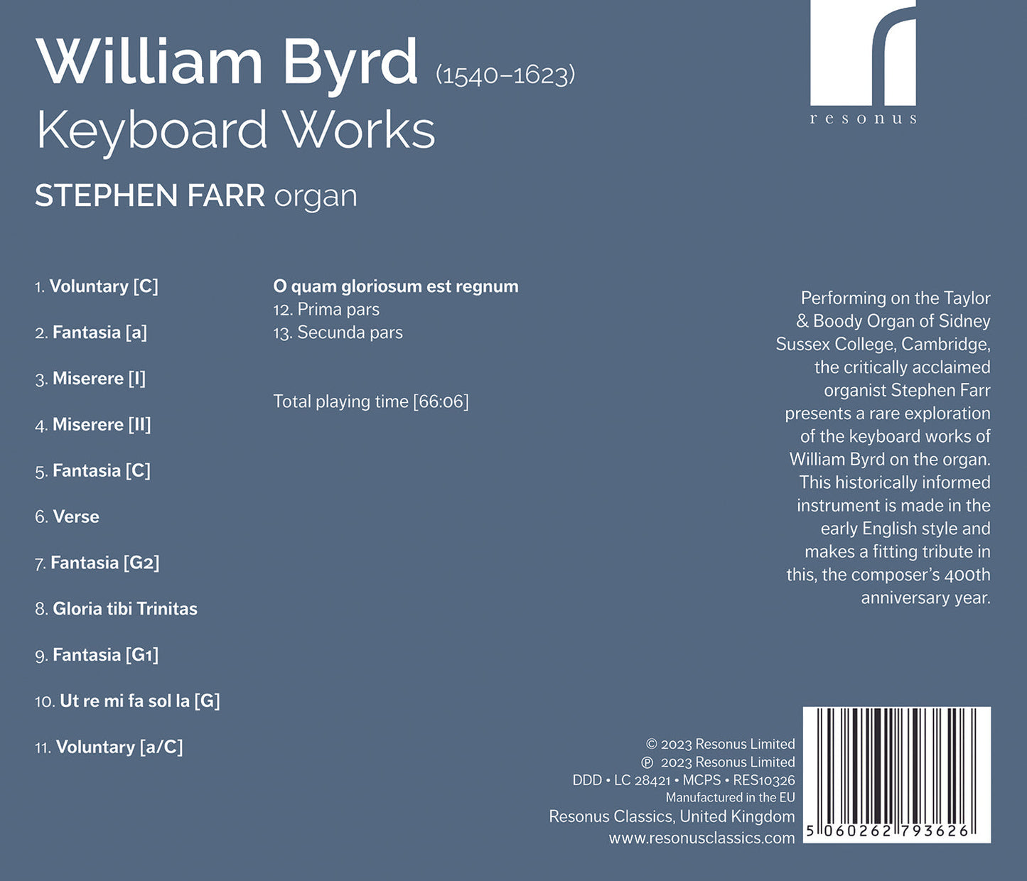 Byrd: Keyboard Works Stephen Farr