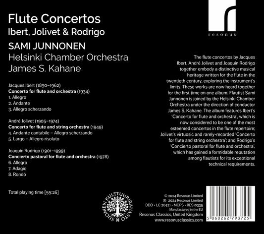 Ibert, Jolivet & Rodrigo: Flute Concertos