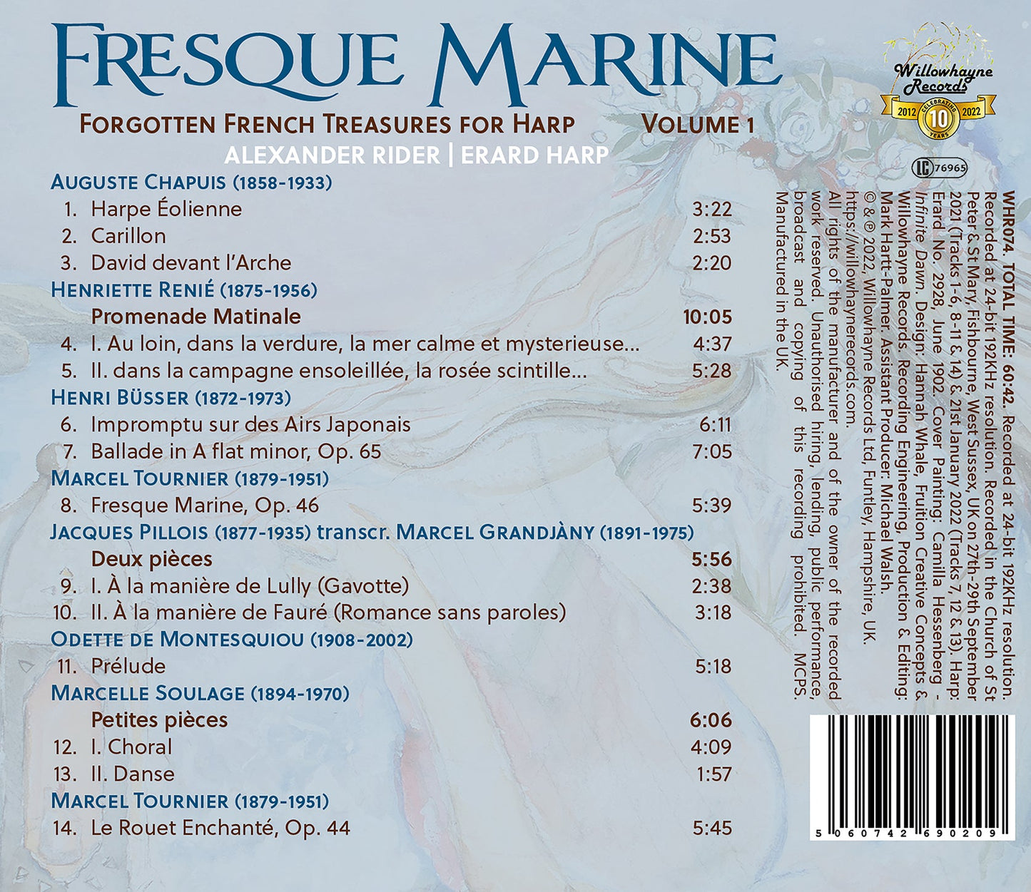 Fresque Marine - Forgotten French Treasures for Harp, Vol. 1