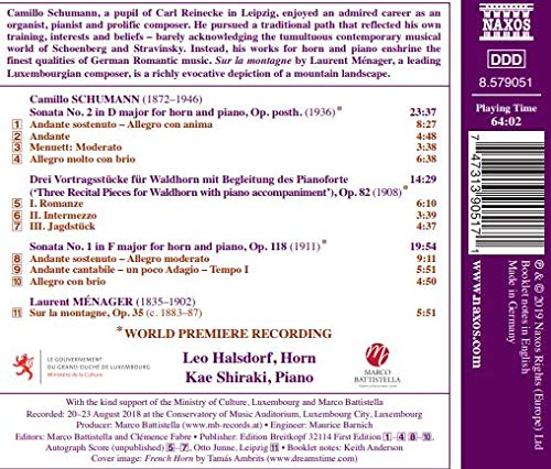 Clara Schumann - Ménager: Works for Horn and Piano