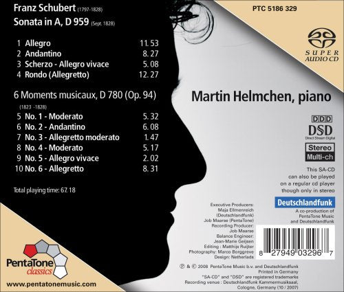 Schubert, F.: Piano Sonata No. 20, D. 959 / 6 Moments Musica