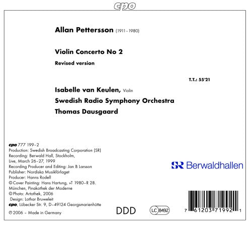 Pettersson: Violin Concerto No. 2 (Revised Version)
