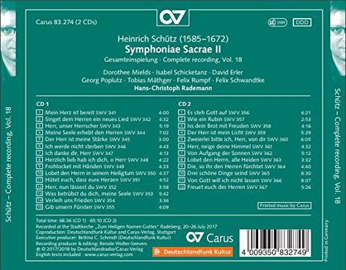 Schütz: Symphoniae sacrae II, Op. 10