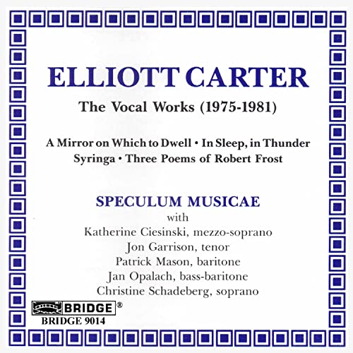 Carter Edition, Vol. 1: Vocal Works, 1975-1981