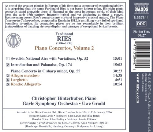 Ries: Piano Concertos, Vol. 2