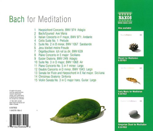 BACH FOR MEDITATION