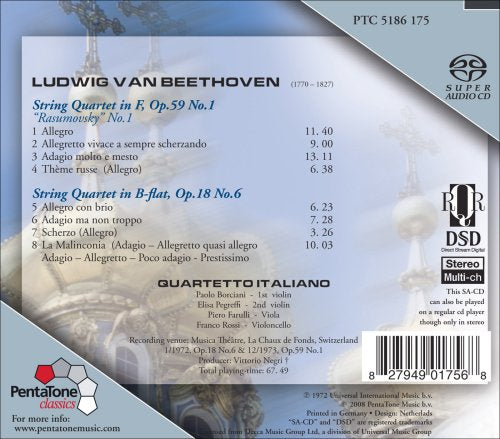 STRING QUARTETS OP. 59 NO. 1