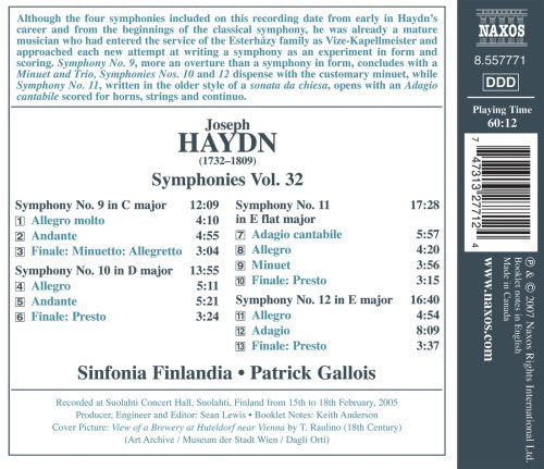 HAYDN: Symphonies, Vol. 32 (Nos. 9, 10, 11, 12)