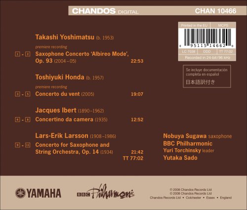 YOSHIMATSU: Saxophone Concerto, "Albireo Mode" / HONDA, T.: