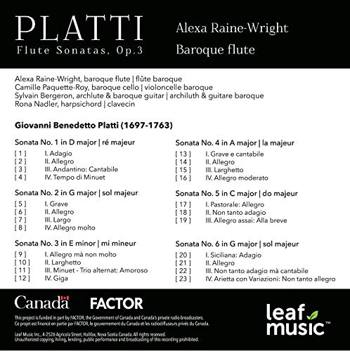 Platti: Flute Sonatas, Op. 3
