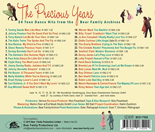 PRECIOUS YEARS: 34 TEEN DANCE HITS FROM / VARIOUS