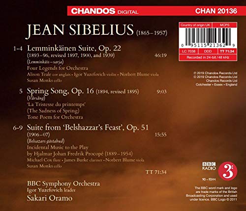 Sibelius: Lemminkäinen Suite - Spring Song - Belshazzar's Fe