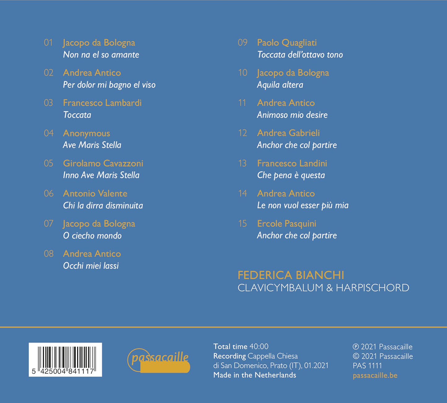 Federica Bianchi: Aquila Altera - Early Keyboards Federica Bianchi