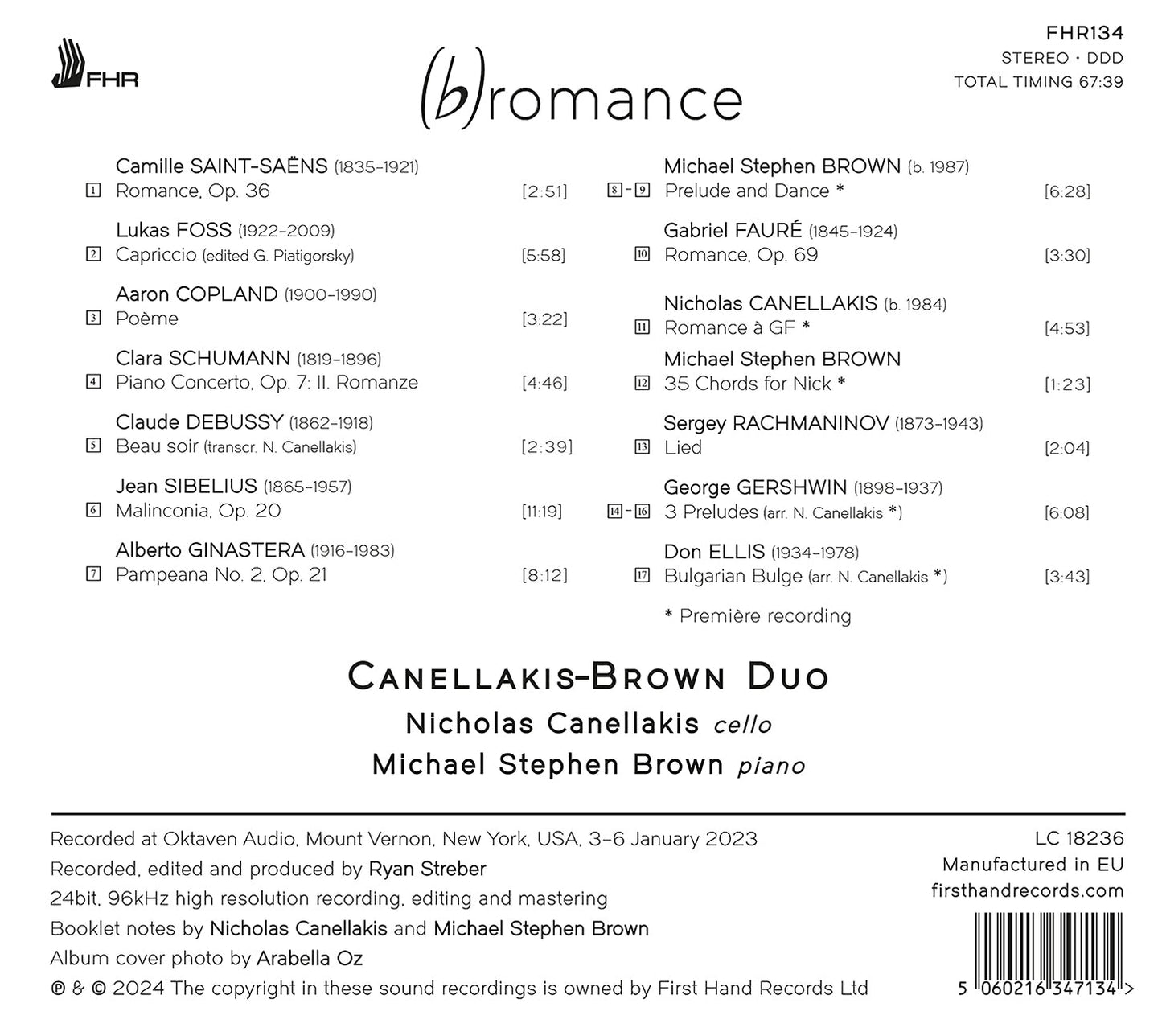 (B)Romance Nicholas Canellakis, Michael Stephen Brown