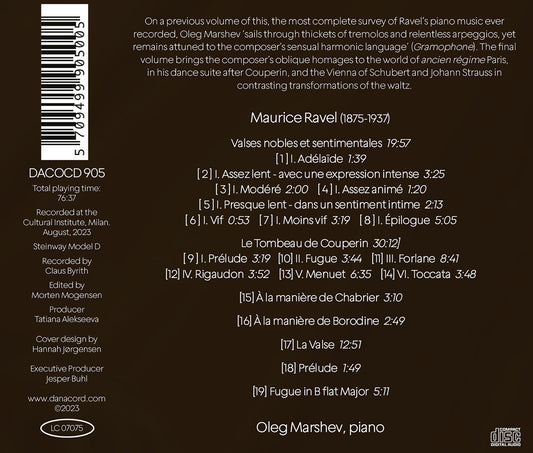 Ravel: Complete Solo Piano Music, Vol. 3 / Marshev