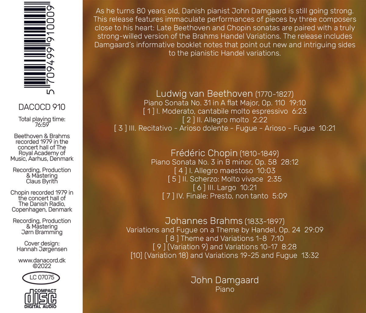 John Damgaard Plays Beethoven