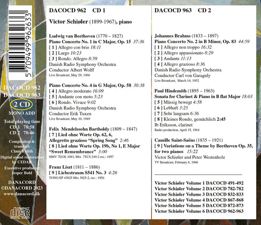 Mendelssohn, Beethoven, Brahms, Hindemith, Liszt & Saint-Sae