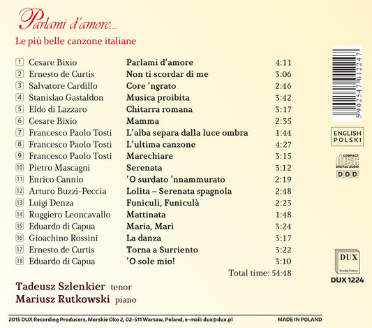 Parlami d'amore: Le più belle canzoni italiane / Szlenkier, Rutkowski