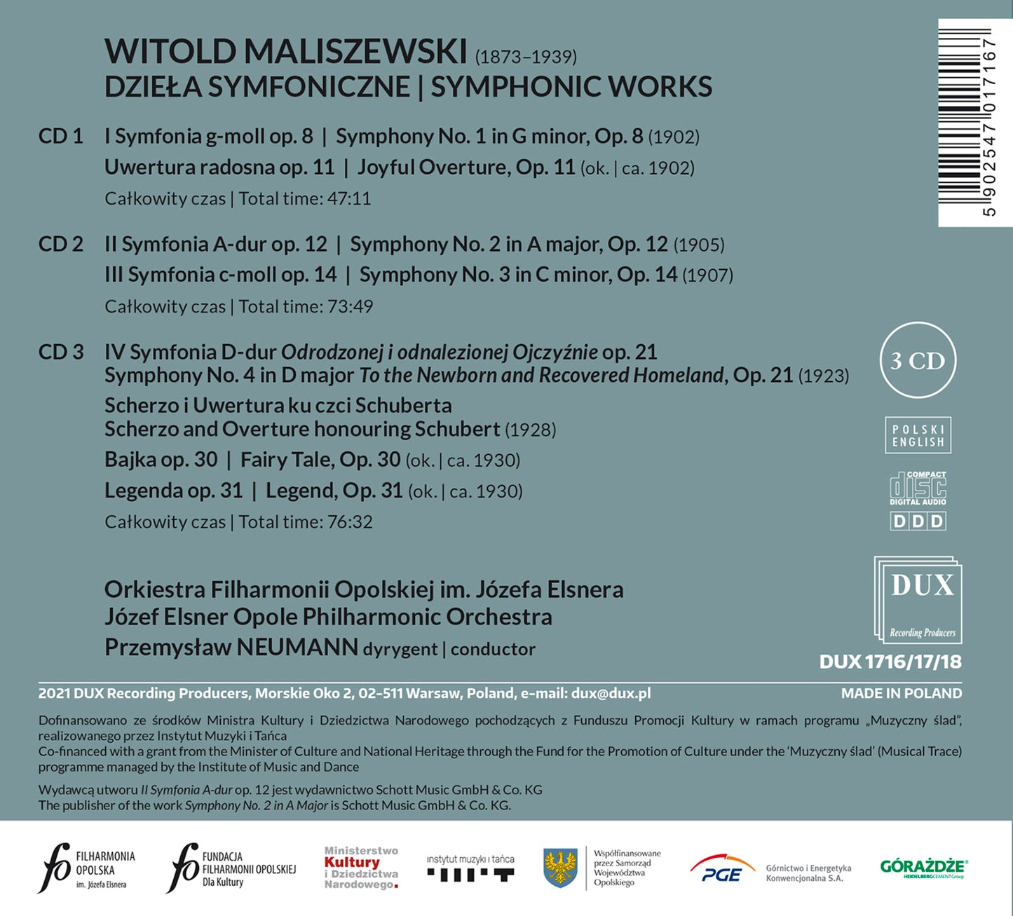 Maliszewski: Symphonic Works / Józef Elsner Opole Philharmonic Orchestra
