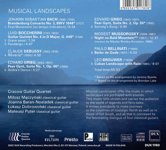 Bach, Bellinati, Boccherini, Brouwer, Debussy, Grieg & Musso