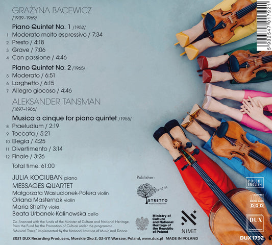 Bacewicz & Tansman: Piano Quintets