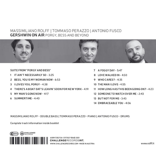 Gershwin On Air: Porgy, Bess And Beyond Tommaso Perrazo, Massimiliano Rolff, Antonio Fusco
