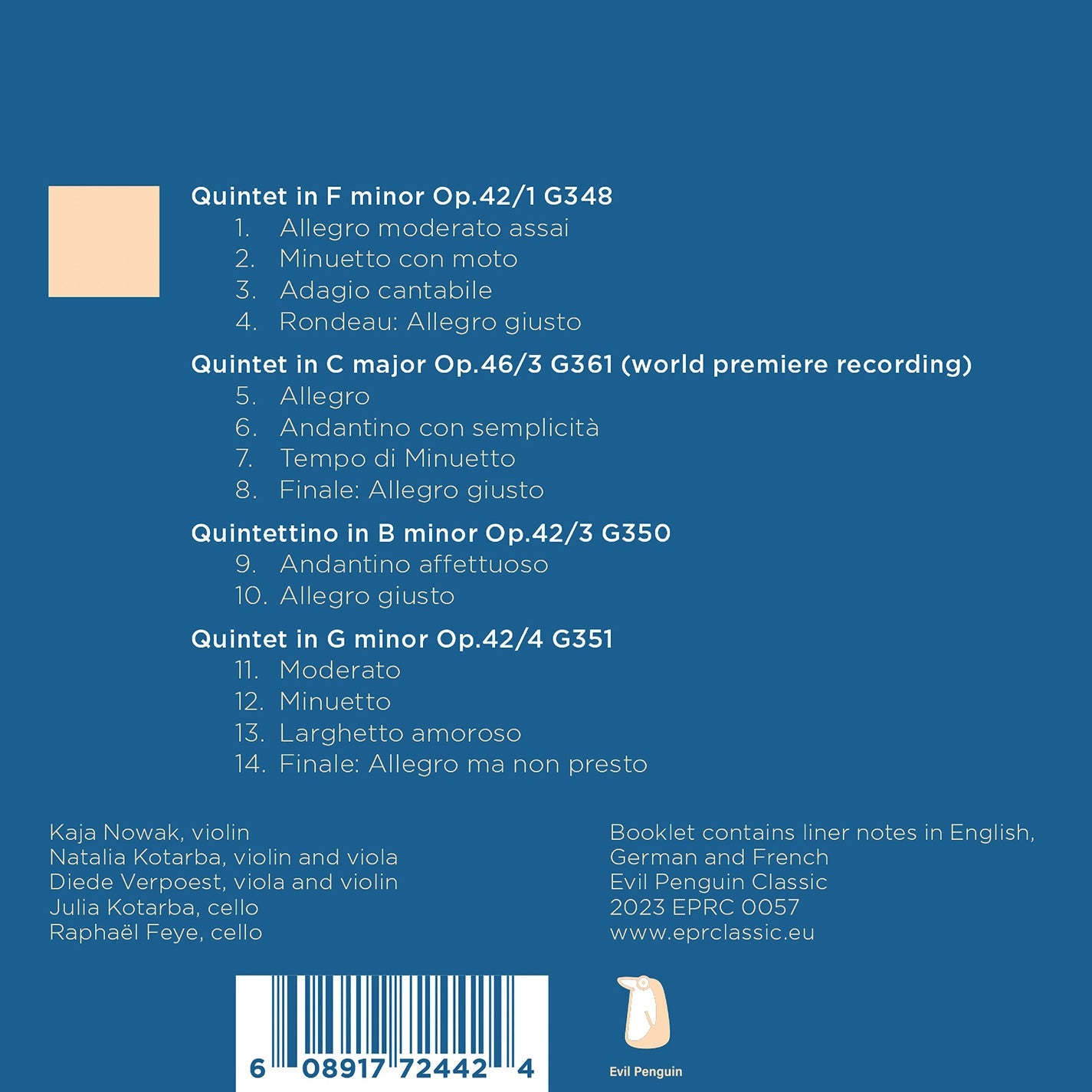 Boccherini: String Quintets