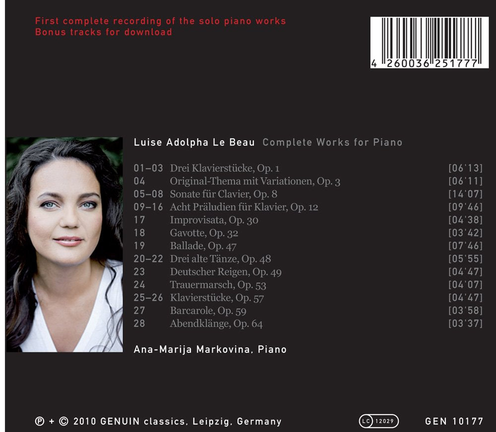 Le Beau: Complete Piano Music