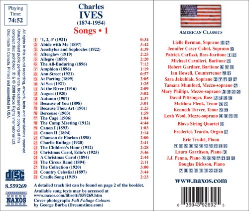 IVES, C.: Songs, Vol. 1