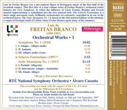 Freitas Branco: Orchestral Works, Vol. 1: Symphony No. 1 - S