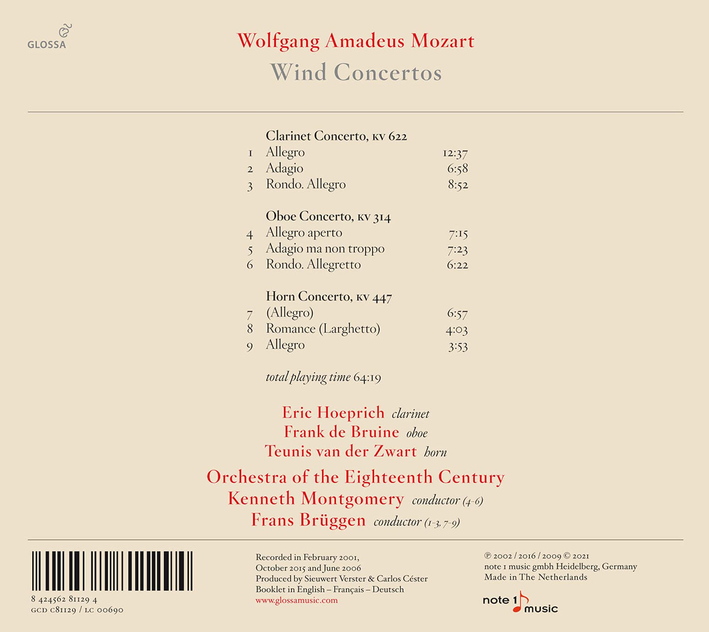 Mozart: Wind Concertos