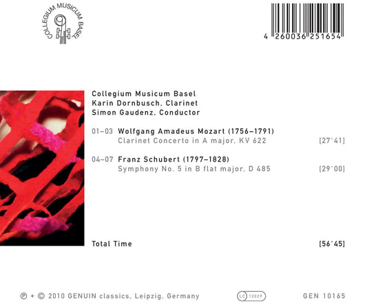 Mozart: Clarinet Concerto - Schubert: Symphony No. 5