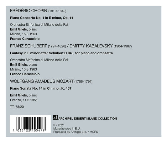 Chopin, Schubert & Mozart: Piano Works