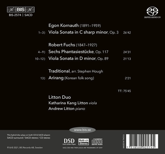 WORKS FOR VIOLA AND PIANO