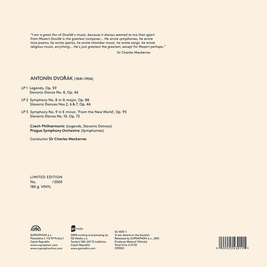 Dvorak: Symphonies Nos. 8 & 9 / Sir Charles MacKerras (LP)