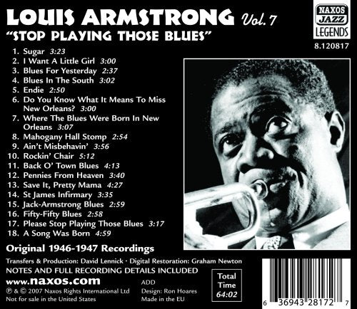 Armstrong, Louis: Stop Playing Those Blues (1946-1947)